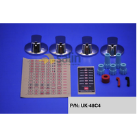 Universal Genuine Knob 48mm Uni Chrme Kit&decals for  Ovens & Cooktops P/N UK-48C4 spare part