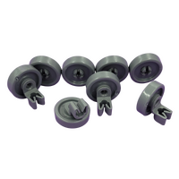 Asko PACK OF 8 ASKO DISHWASHER LOWER BASKET WHEELS/ROLLERS | D1605 D1606 D1716 D1805 D1876 DW95 D1876 D3351 DW1875 D1886 spare part