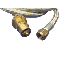 Bromic BROMIC 3/8 GAS BAYONET HOSE 3 METER BRAIDED CARAVAN WEBBER Q & BABY Q spare part