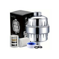 Universal High Output Universal Shower Filter System With 12 Stage Cartridge Black Box Version Chrome spare part