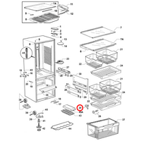 Fisher & Paykel Fisher & Paykel Fridge Skid Tray Left Hand | Suits: E522BLX (21528-A) E522BLX (21528-B) E522BLX (21528-C) E522BLX (21528-D) E522BLX (21528-E)  spare part