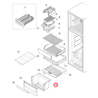 Kelvinator Kelvinator, Westinghouse Fridge Crisper Drawer Assembly TF 54W | Suits: KTB2502WA KTB2802WA  spare part
