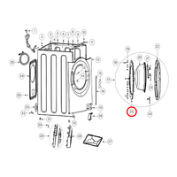 Haier Haier Washing Machine Inner Door Cover | Suits: HWF75DW1 (61399-A) HWF80BW1 (61382-A) HWF80BW2 (61398-A) HWF85DW1 (62300-A) HWF90BW1 (62341-A)  spare part