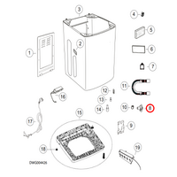Haier Haier Top Load Washing Machine Drain Connector | Suits: HWT10MW1 (61389-A)  spare part