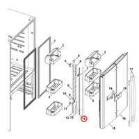 Haier Haier Fridge Freezer Door Heater Mullion | Suits: HTD647SS (61018-A)  spare part