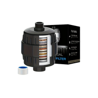 Universal High Output Universal Shower Filter System With 12 Stage Cartridge Black Box Version Black spare part