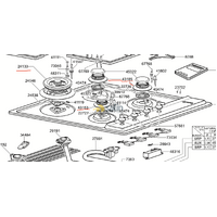 Smeg Genuine Smeg CIR66XS3 Gas Cooktop Wok Burner Crown Head + Burner Bases Assy spare part