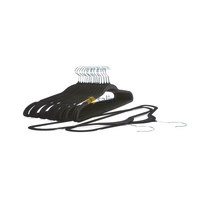 Universal x30 BLACK VELVET COAT HANGERS FLOCKED NON SLIP CLOTHES COAT HANGERS spare part