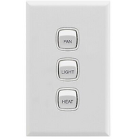 IXL Tastic Wall Switch 1 Light 1 Fan & Split Heat | Spare Part No: IXL621208