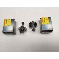 2 x Bosch Car Headlight Hi/Lo Halogen Lamp Light Bulb Globe H4 12V 60/55W