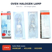 Miele 2 X MIELE OVEN HALOGEN LAMP LIGHT BULB GLOBE H5081BP H5140B H5240B spare part