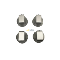 Chef 4x Genuine Chef 605 Gas Cooktop Silver Control Knob|Suits: Chef 94325356250 spare part