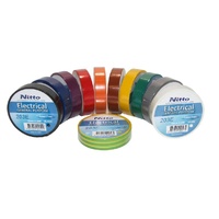 Universal 10 Pack of 18mm x 20m BLACK PVC Electrical Insulation Tape spare part