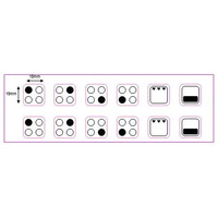 Universal Cooktop 4 Burner Element Decals & Oven Grill Symbols Black - ST4HOBBLK spare part