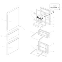 MHI Mitsubishi Refrigerator Half Width Shelf Bottle Pocket - KIEZ87119 spare part