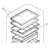 MHI Mitsubishi Fridge Glass Shelf C405 C375 Series - KIEP89420 spare part