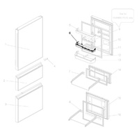 MHI Mitsubishi Electric Fridge Door Shelf Middle - KIEZ88118 spare part