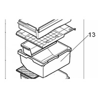 MHI Mitsubishi Electric Vegetable Case Bin Drawer - KIEP89405 spare part