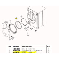 Electrolux Electrolux Simpson Dryer Door Window Clear Plastic - A12540701 140125407019 spare part
