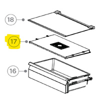 Haier Haier Fridge Bin Cover Shelf HRF420BC - H0060875298 spare part