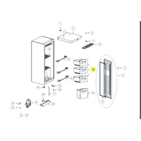 Haier Haier Vertical Freezer Top or Middle Drawer HVF91VW - HR20122030037 spare part