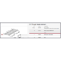 Miele Miele Cooktop Trough Element CS 1312 - 8340840 spare part