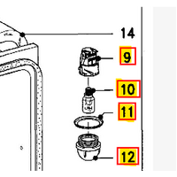 Miele Miele Oven Light Housing Glass and Bulb - 5236562 spare part