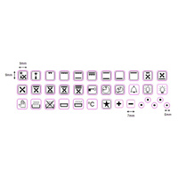 Universal Oven Control Panel Icons & Decal Symbols Black - ST36ICONSBLK spare part
