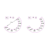 Universal Oven Temperature Control Indicator Decal Symbols Black - ST250BLK-DETAILED spare part