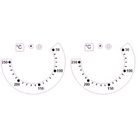 Universal Oven Temperature Control Indicator Decal Symbols Black - ST250BLK spare part