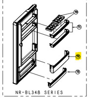 Panasonic Panasonic Fridge Door Bottle Shelf NR-BL268 - CNRAD-377650 spare part