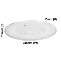 Universal Universal Microwave Glass Turntable Tray 315mm - 12570000001006 spare part