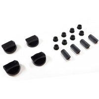Universal Universal Black Oven Knob Knobs Kit + Reductions - 4 Pack spare part