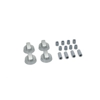 Universal Universal Silver Oven Knob Knobs Kit + Reductions - 4 Pack spare part