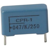 Universal Metalised Polypropylene MKP1 | Value: 0.047 µF | Tolerance: %10 | Pitch: 15mm | 250Vdc | For Hobby | For PCB | For TV spare part