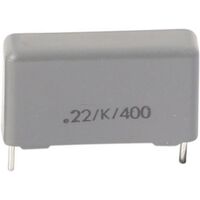 Universal Polyester MKT-22 Capacitor | Value: 0.22 µF | Tolerance: %10 | Pitch: 22mm | 400Vdc | For Hobby | For PCB | For TV spare part