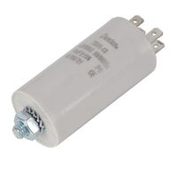 MOTOR START Chasis MOUNT | Value: 10 µF | Tolerance: %10 | Size: 35mm x 65mm | 450Vac | For Hobby | For PCB | For TV