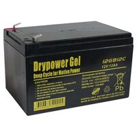 Gel Type SLA Cyclic Battery Drypower | Capacity: 12Ah | 12V | Terminal: Spade 6.35mm | To Replace LG12-12