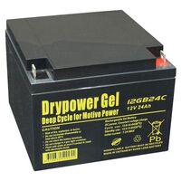 Gel Type SLA Cyclic Battery Drypower | Capacity: 24Ah | 12V | Terminal: F3 12mm | To Replace DCG26-12, CBG12V26AH, LPG12-26, LPCG12-24 and more