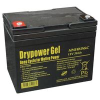 Gel Type SLA Cyclic Battery Drypower | Capacity: 36Ah | 12V | Terminal: F8 | To Replace DCG32-12, CBG12V31AH, HZY-MR12-33, LPG12-31 and more