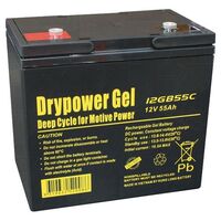 Gel Type SLA Cyclic Battery Drypower | Capacity: 55Ah | 12V | Terminal: F8 | To Replace DCG51-12, CBG12V50AH, LPG12-50, LPCG12-50 and more