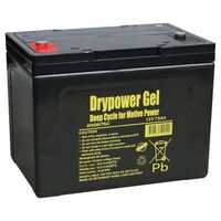 Gel Type SLA Cyclic Battery Drypower | Capacity: 75Ah | 12V | Terminal: F16 | To Replace C12-75DG, CBG12V70AH, LPG12-70H, LPCG12-70 and more