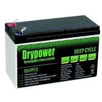 LiFePO4 Rechargeable Lithium Battery Drypower | Capacity: 7.2Ah | 12.8V | Terminal: Spade 6.35mm | For Medical | For Solar and more 