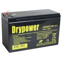 SLA Cyclic & Standby Battery Drypower | Capacity: 7.2Ah | 12V | Terminal: Spade 4.75mm | To Replace BP7.5-12, BP8-12, EP7-12 and more