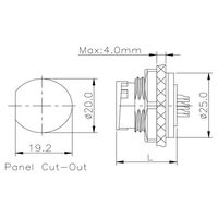MIDDLE SERIES FRONT PANEL MOUNT LOCK BAYONET 
