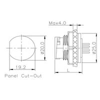 MIDDLE SERIES FRONT PANEL MOUNT LOCK BAYONET 