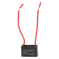 Universal MOTOR START VERTICAL MOUNT | Value: 2 µF | Tolerance: %5 | Size: 34mm x 24mm x 14mm | 250Vac | For Hobby | For PCB | For TV  spare part