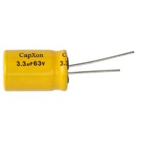 Non Polarised Capacitor | Value: 3.3 µF | Tolerance: %20 | Size: 16mm x 25mm | 63V | For TV | For Hobby | For PCB  