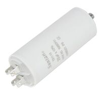 MOTOR START Chasis MOUNT | Value: 3.5 µF | Tolerance: %10 | Size: 30mm x 57mm | 450Vac | For Hobby | For PCB | For TV