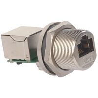 RJ45 JACK 180° METAL - FINE THREAD 